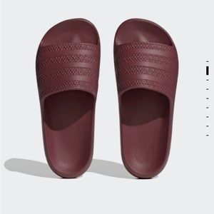 adidas Maroon Slide Sandals